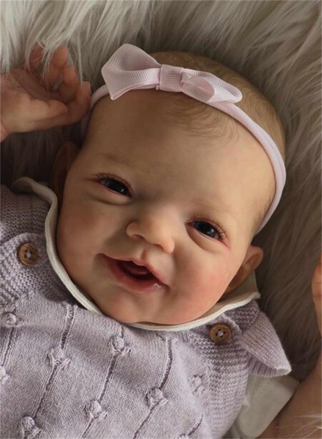 Anano 20 Inch 50 cm Reborn Dolls Girl Charlie Full Vinyl Body Anatomically Correct Baby Girl Realistic Poseable Lifelike Reborn Baby Dolls Girls That Looking Real Baby Painted Hair - Image 2